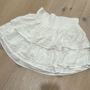 Ultra high-rise ruffle skirt